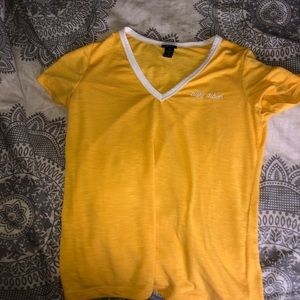 Yellow v neck